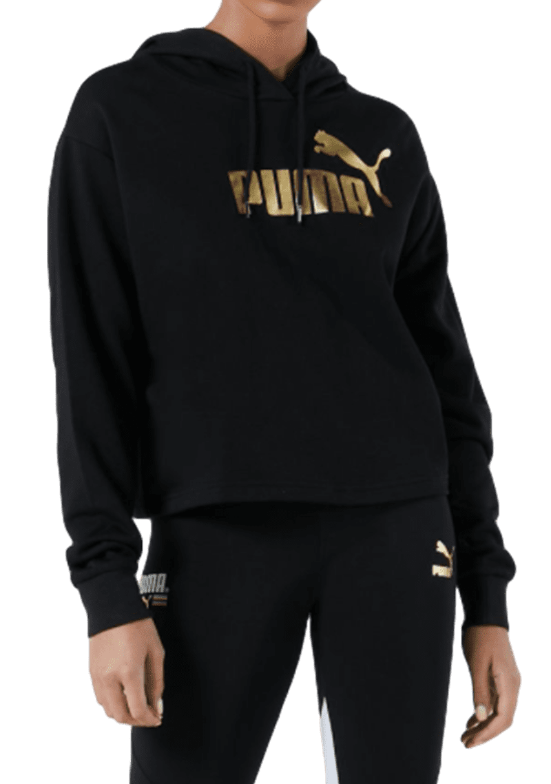 PUMAWOMENSESSCROPPEDMETALLICLOGOHOODIE586892011