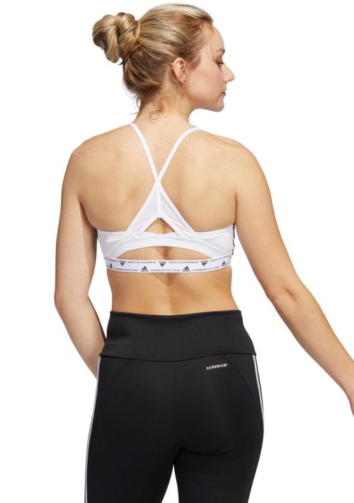 SHOPIFYADIDASWOMENSAEROREACTTRAINING3STRIPESBRAHC7869 0004 HC7869 6 APPAREL OnModel BackView transparent